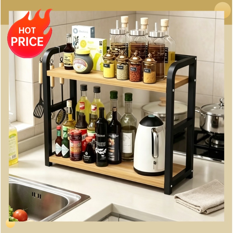Commercial Kitchen Shelving - 1 Stück 2-stufiges Metallregal für die