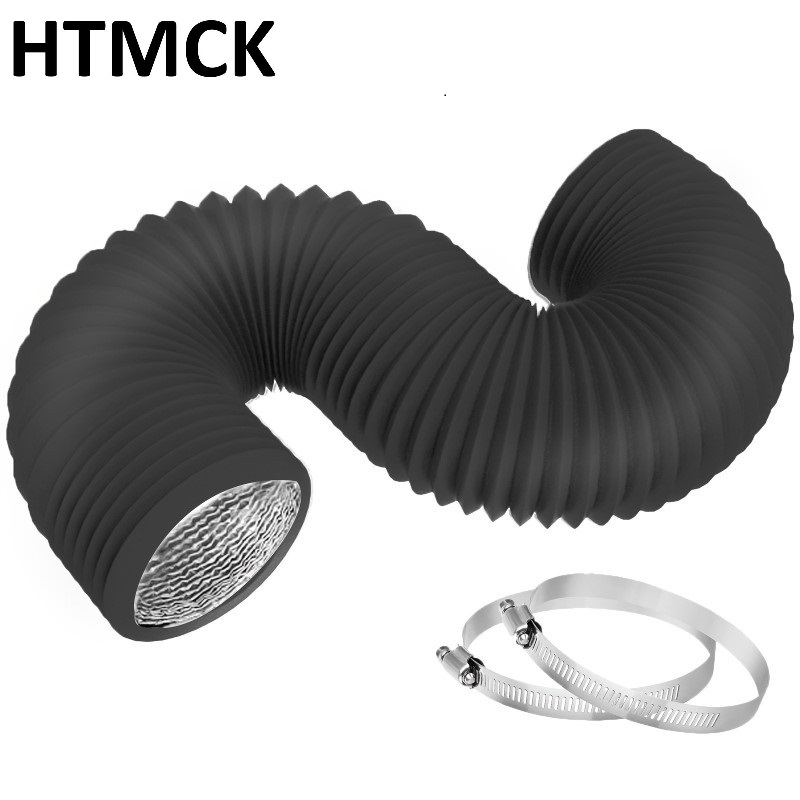 Commercial Kitchen Ventilation - HTMCK 4-Zoll-Trocknerlüftungsschlauch mit 2 Edelstahlklemmen, Luftkanal,