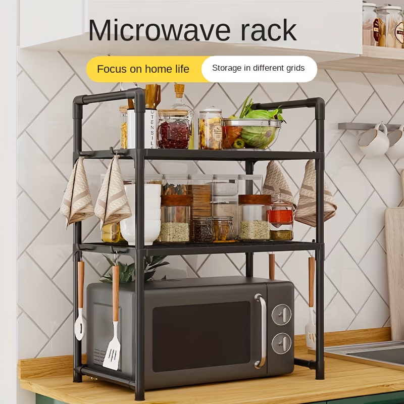 Commercial Kitchen Shelving - Robustes Küchenregal, Freistehender Mikrowellenständer, 2-stöckiges Aufbewahrungsregal