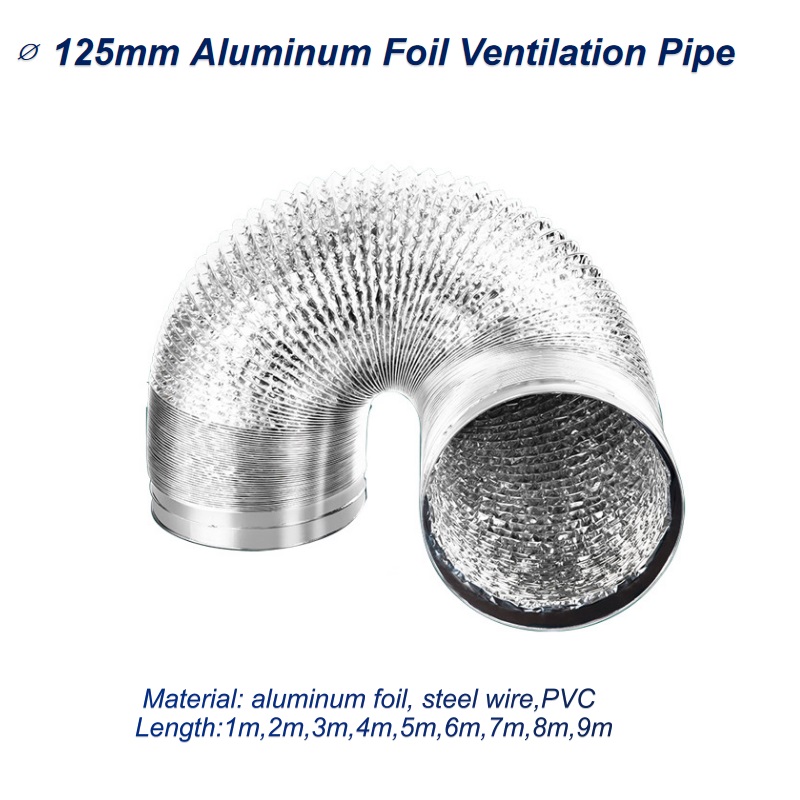 Commercial Kitchen Ventilation - ∅ 125mm Aluminium folie Belüftung srohr