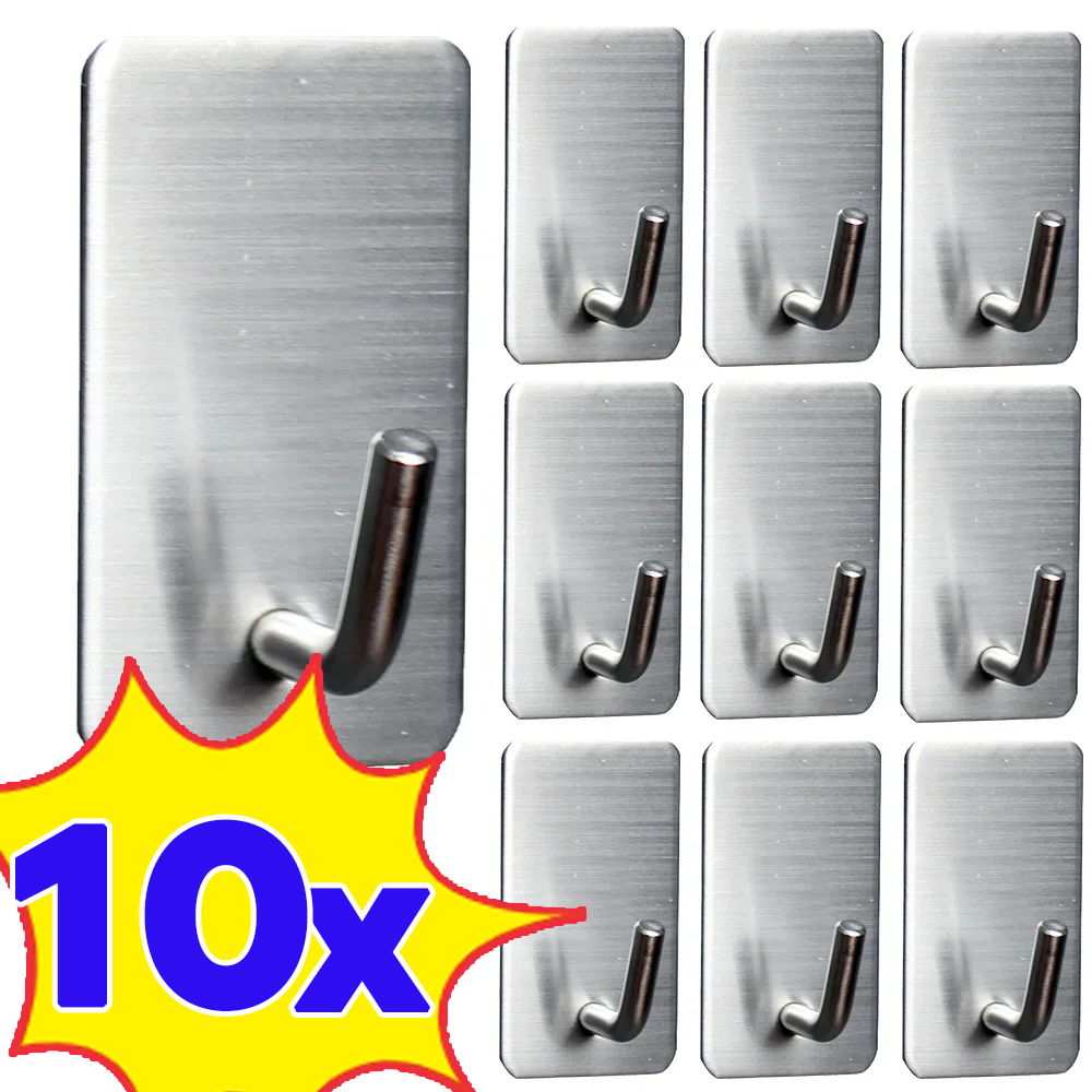 Commercial Kitchen Shelving - 1-10Pcs Selbst Klebe Haken Edelstahl Schwere