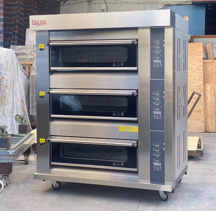 Commercial Kitchen Oven - Maßgeschneiderter kommerzieller 3-Deck-6-Tabletts Gasofen Pizza Brot