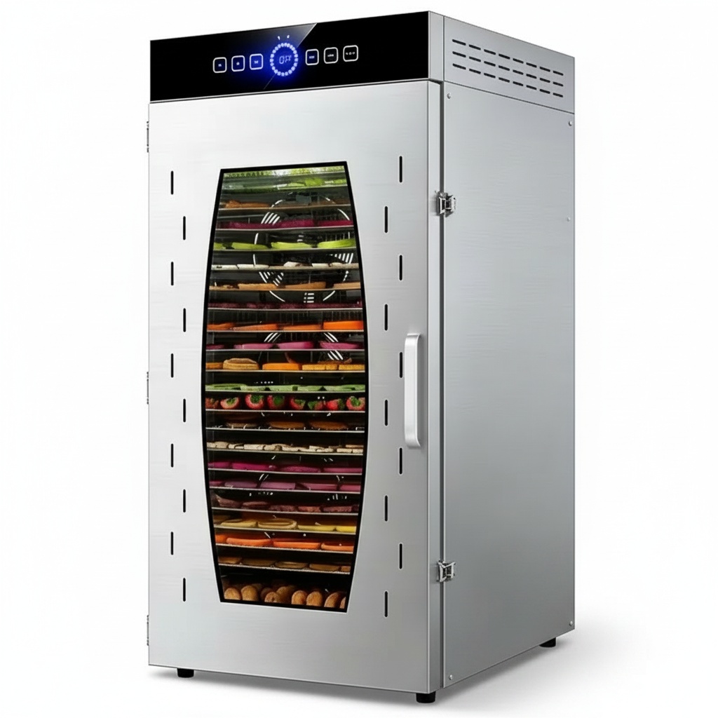 Commercial Kitchen Oven - 24-Fach Gewerblicher Lebensmittel-Dehydrator 1500W Edelstahl Jerky-Maschine