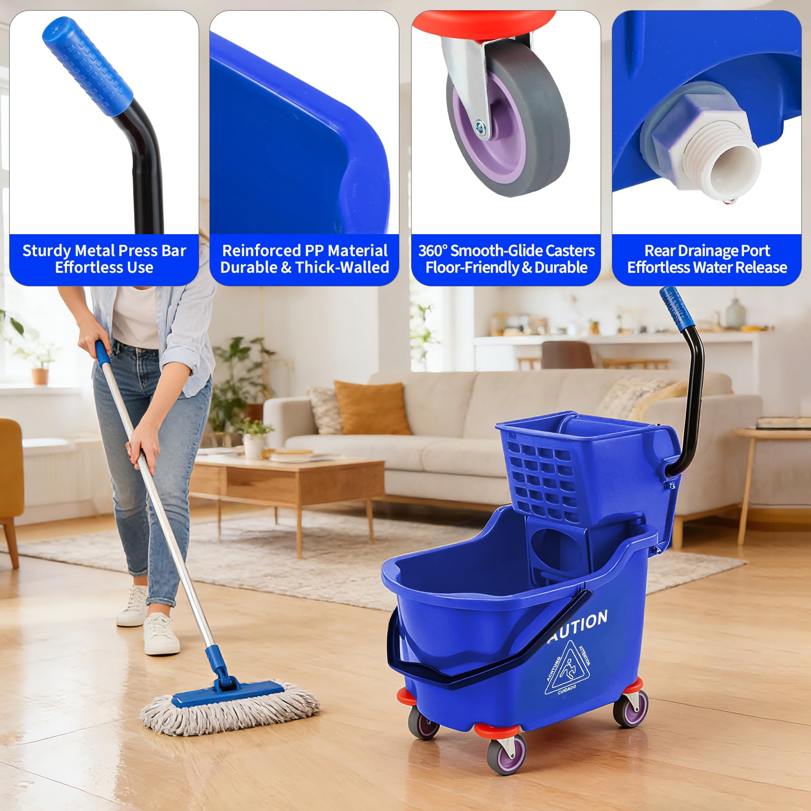 Gewerblicher Moppeimer mit Sei – Kitchen Flooring Commercial Bewertung und Preis