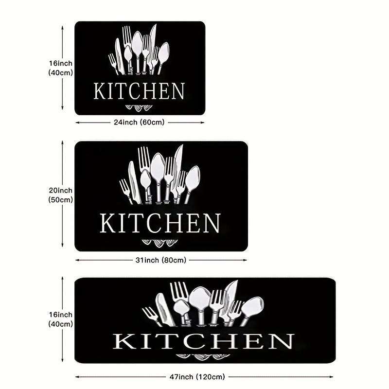 1 Stück schwarze Küchenbodenma – Kitchen Flooring Commercial Bewertung und Preis