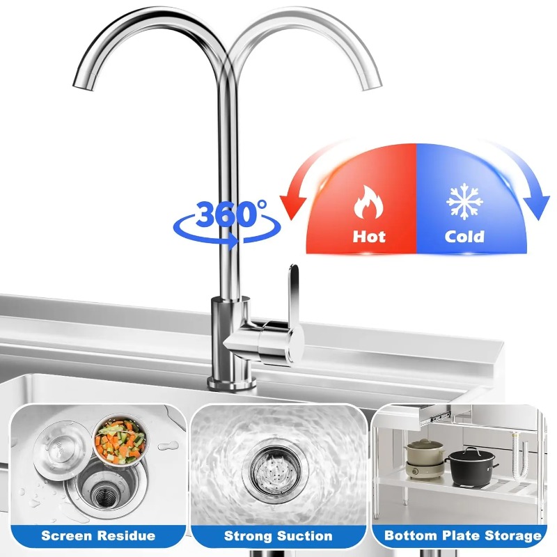 Edelstahl-Allzweckschüssel mit – Commercial Kitchen Plumbing Bewertung und Preis